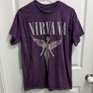 NIRVANA In Utero Mineral Stone Wash T-shirt Size M
